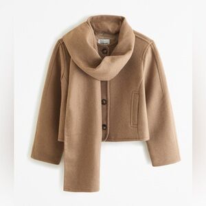Abercrombie Removable scarf double cloth wool blend jacket